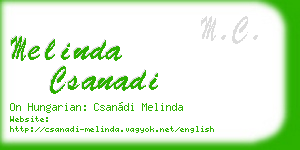 melinda csanadi business card